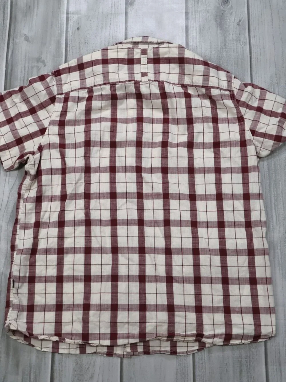 The North Face Button Down Shirt Men's XL Red Plaid Short Sleeve Casual Outdoor